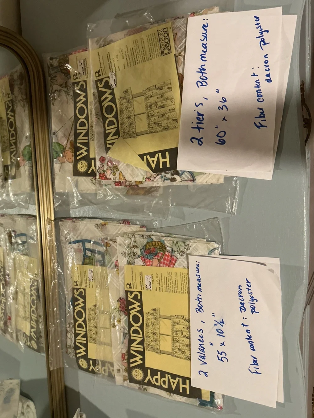 New in Package Old Stock Vintage Happy Windows 2 Sets